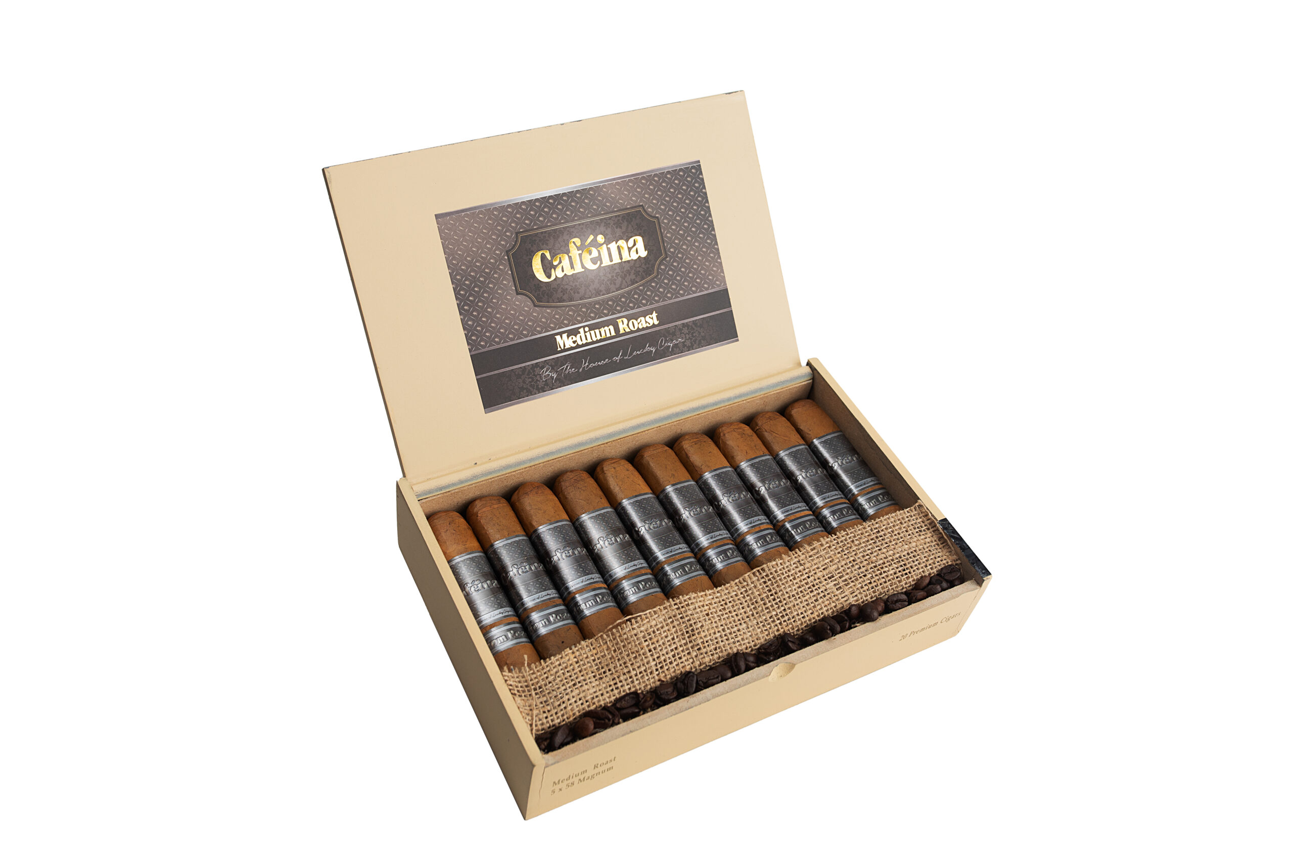 Lucky Cigars Cafeina Medium Roast  Magnum 5 x 58